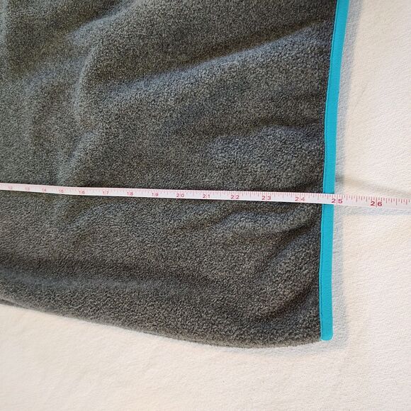Patagonia Synchilla T Snap Size M Fleece Grey Turquoise Trim 2016 Women’s EUC - Picture 4 of 7